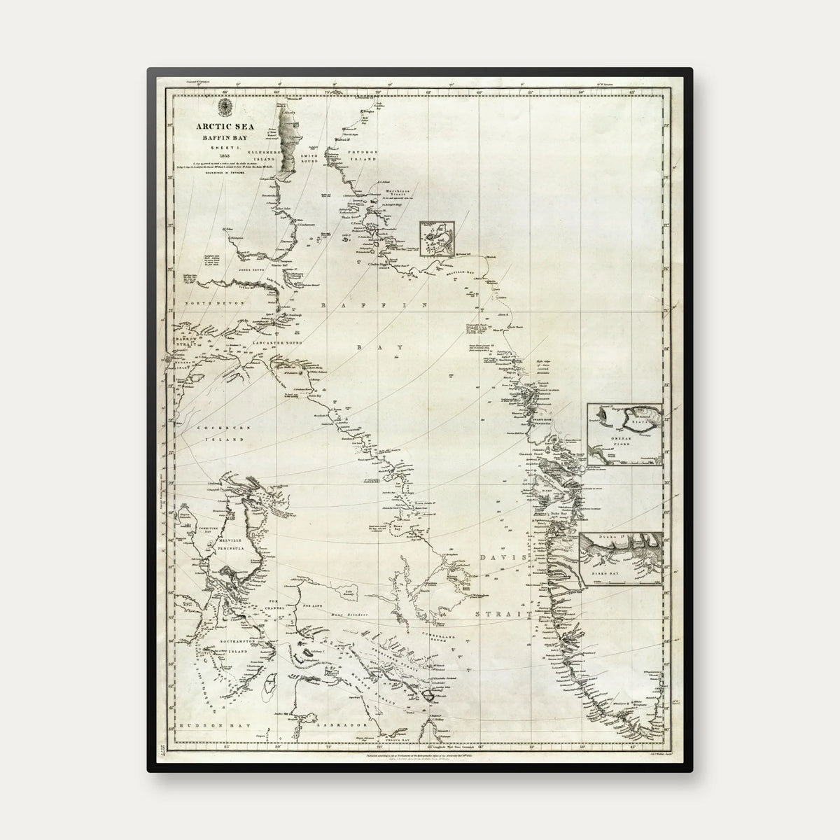 Arctic Sea 1853 - Baffin Bugt - 50×65 cm – billede 1