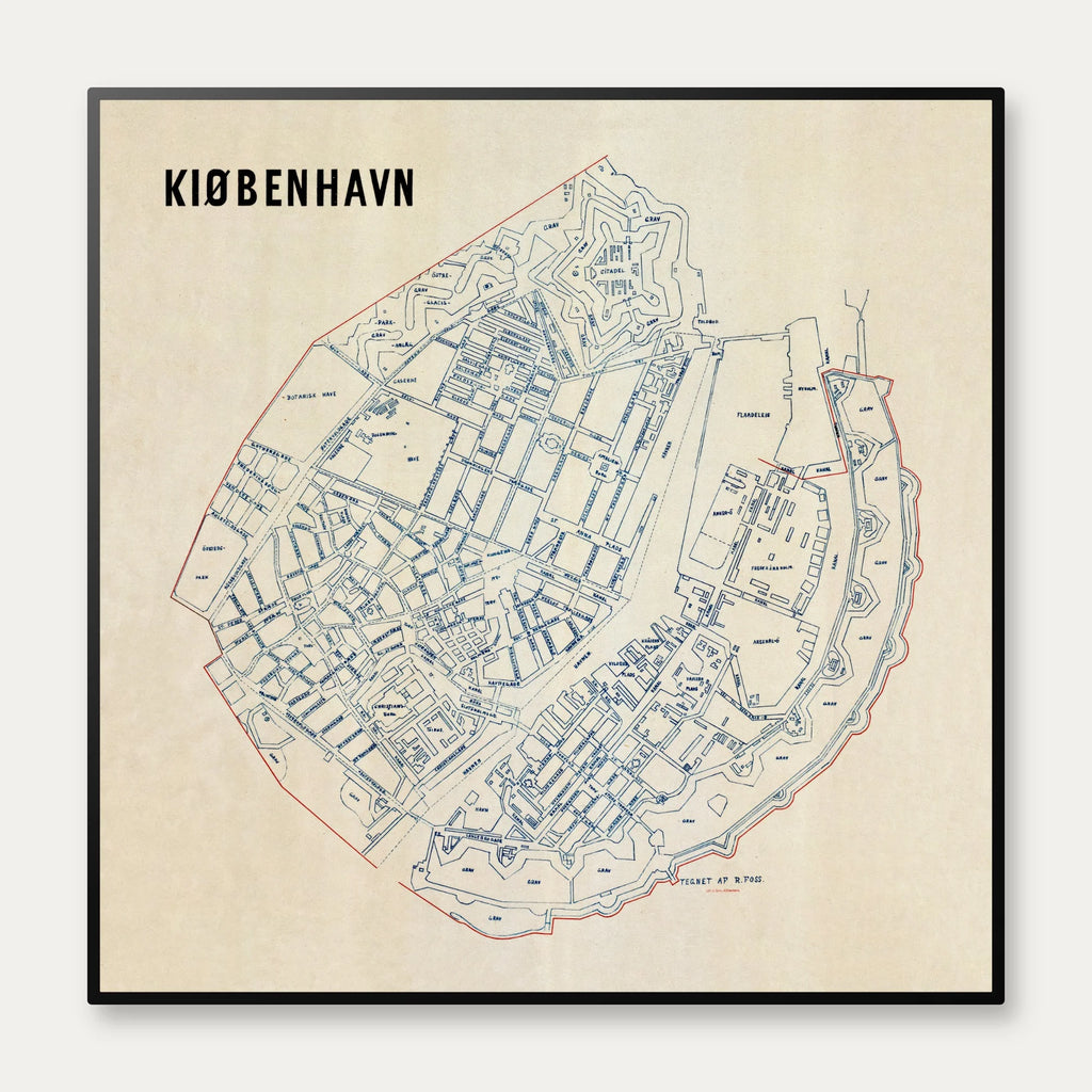 København 1885 - Brandkort over byen – billede 1