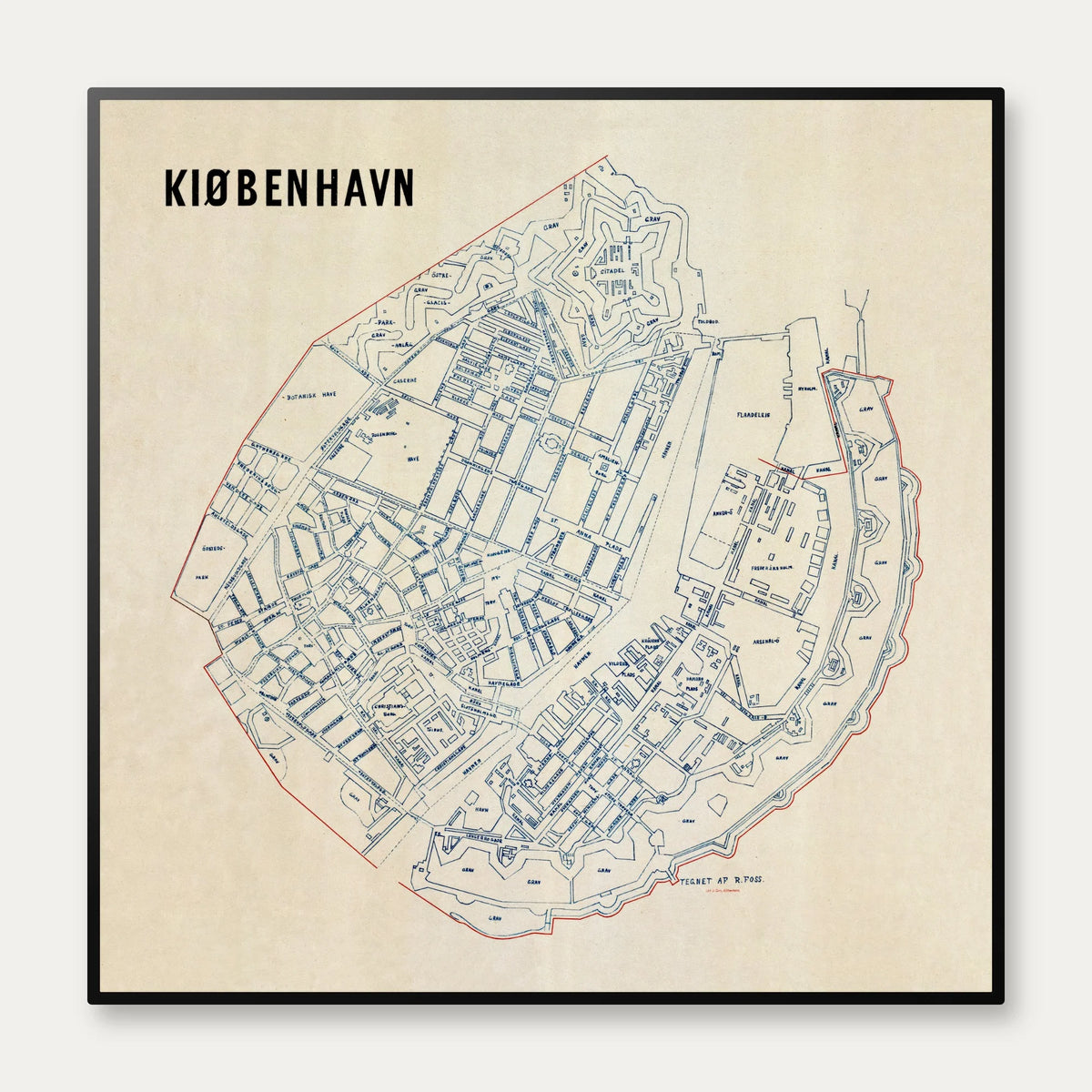 København 1885 - Brandkort over byen – billede 1