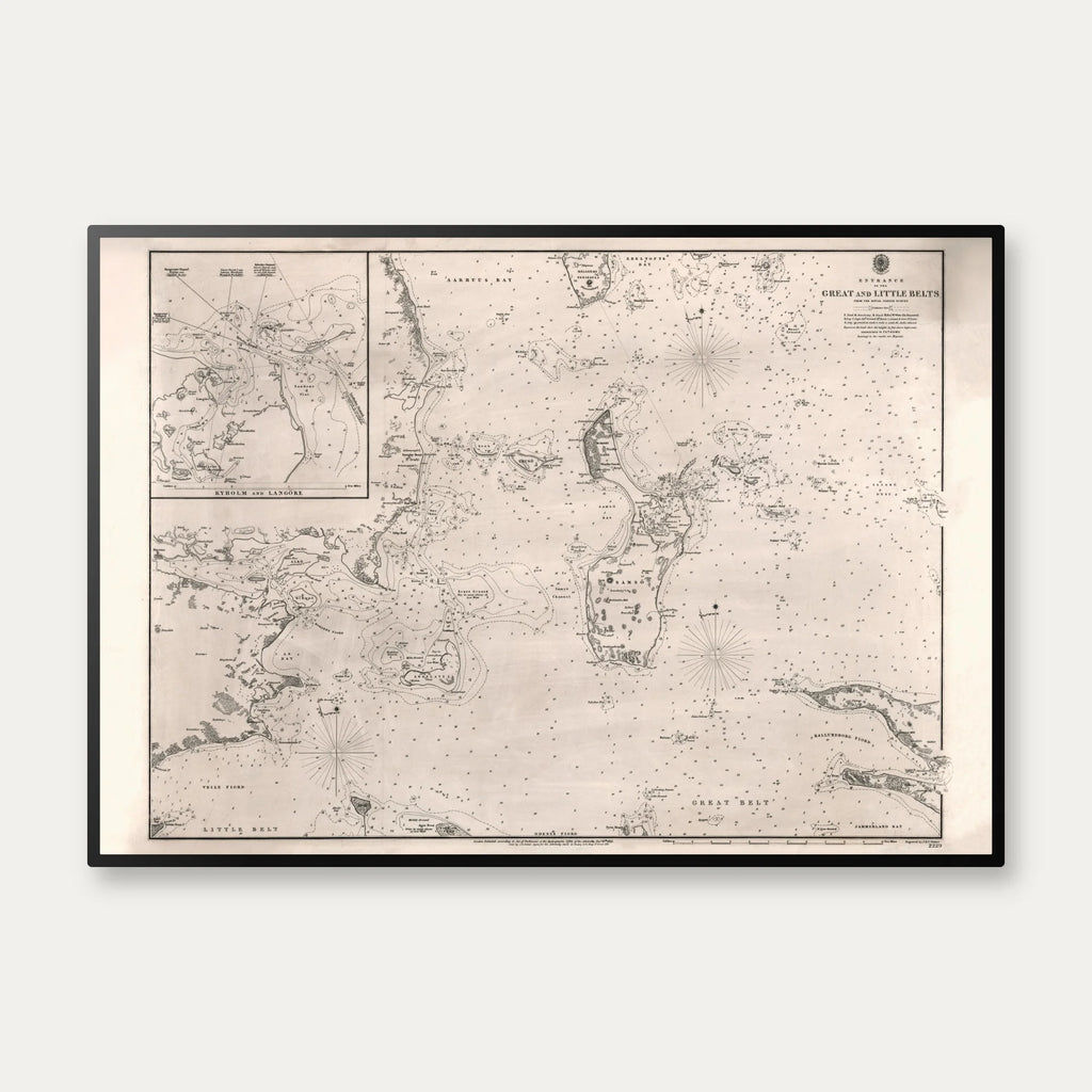 Bælterne 1853 - Engelsk Søkort – billede 1
