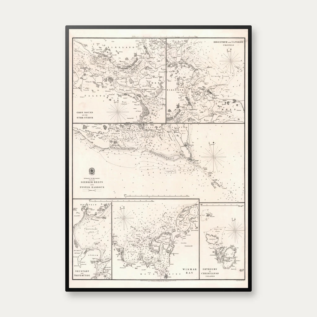 Danske Farvande 1852 - Engelsk Søkort – billede 1