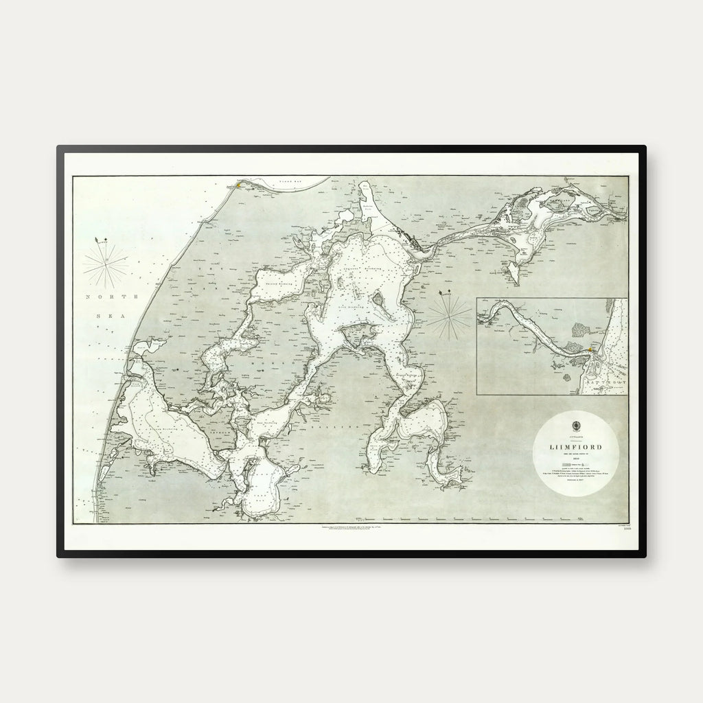 Limfjorden 1855 - Søkort – billede 1