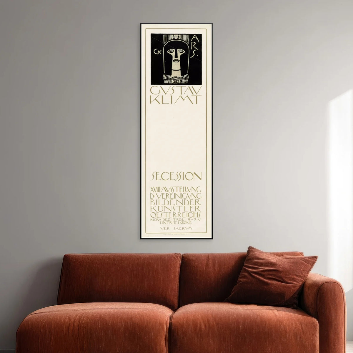 Secession 18 - Gustav Klimt Plakat - 40×100 cm – billede 2