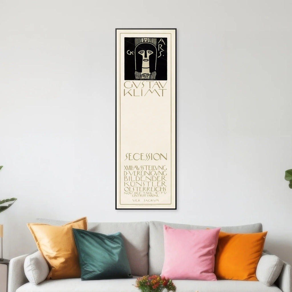 Secession 18 - Gustav Klimt Plakat - 40×100 cm – billede 3