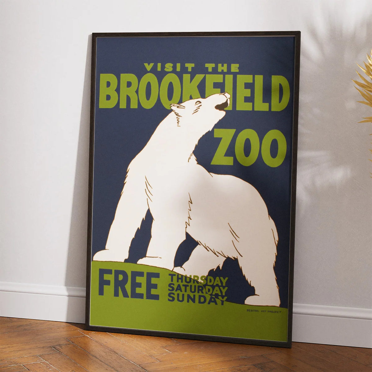 Brookfield Zoo 1936 - Isbjørn Plakat – billede 2
