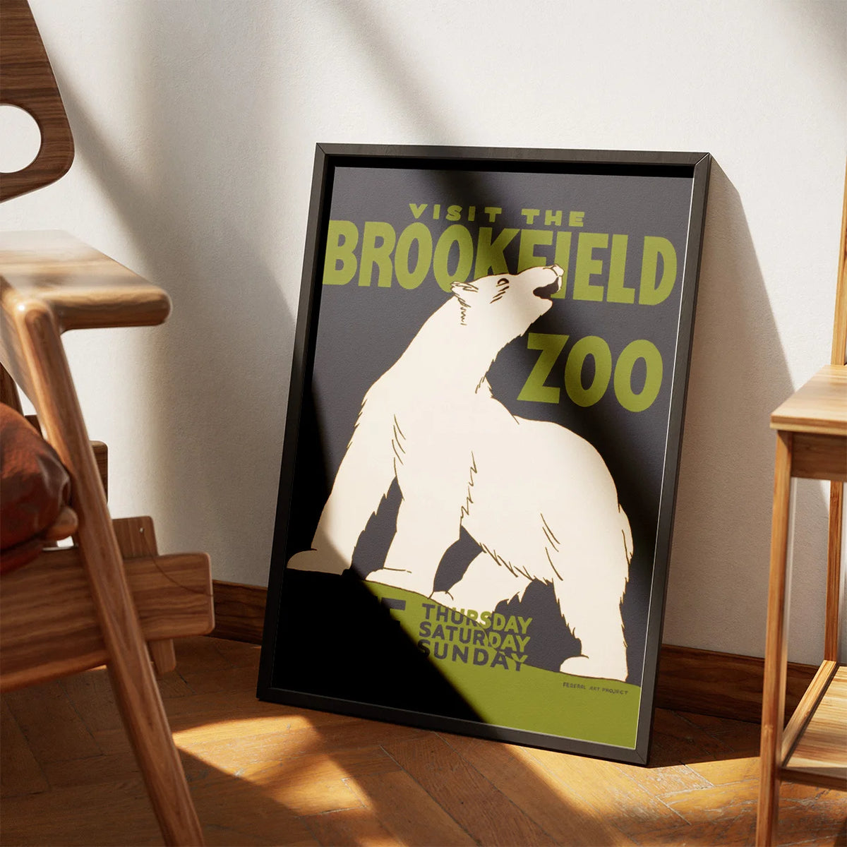 Brookfield Zoo 1936 - Isbjørn Plakat – billede 3