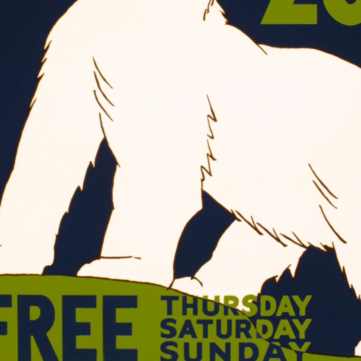 Brookfield Zoo 1936 - Isbjørn Plakat – billede 4