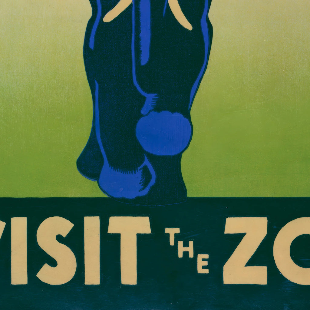 Visit the Zoo 1937 - Elefant Plakat - 50×64 cm – billede 4