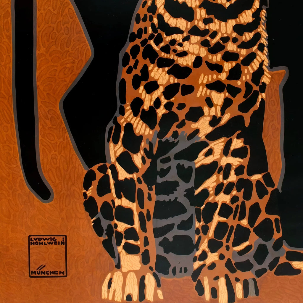 München Zoo 1912 - Panter & Leopard plakat – billede 4