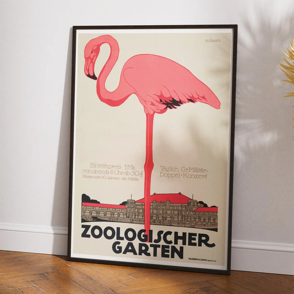 Zoo 1910 - Flamingo Plakat – billede 2