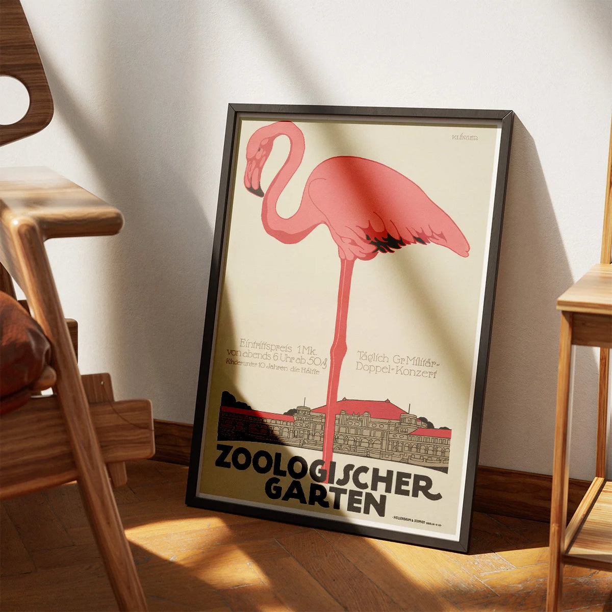 Zoo 1910 - Flamingo Plakat – billede 3