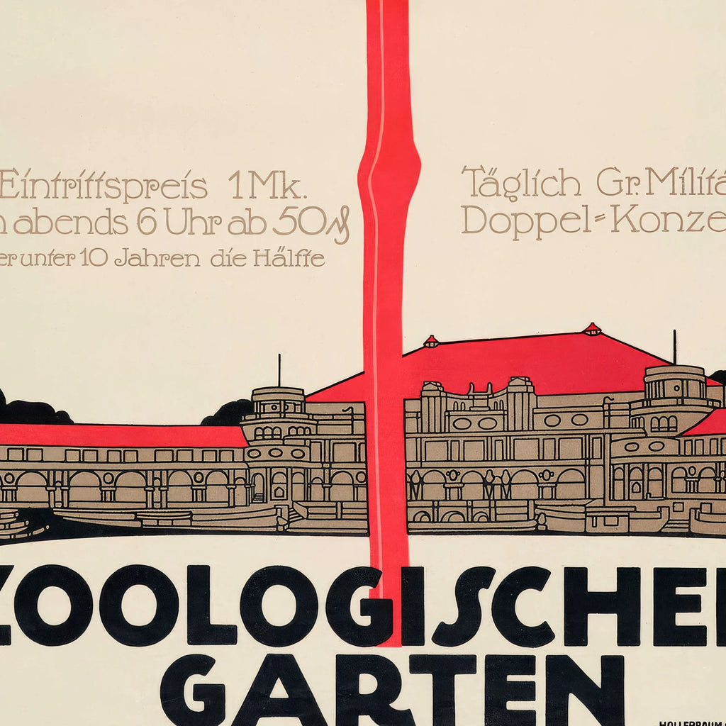 Zoo 1910 - Flamingo Plakat – billede 4