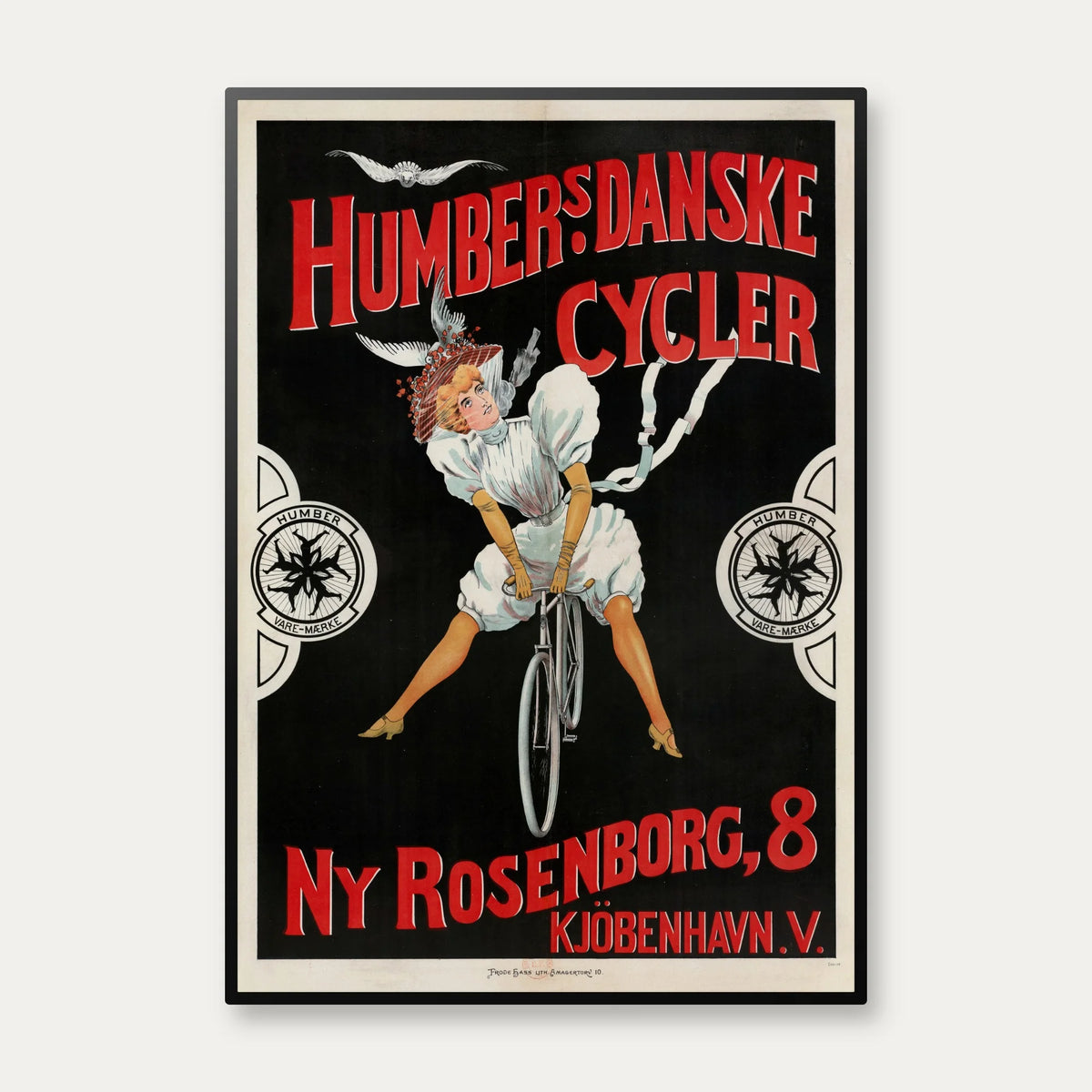 Humber Cykler 1897 - Dansk reklameplakat – billede 1