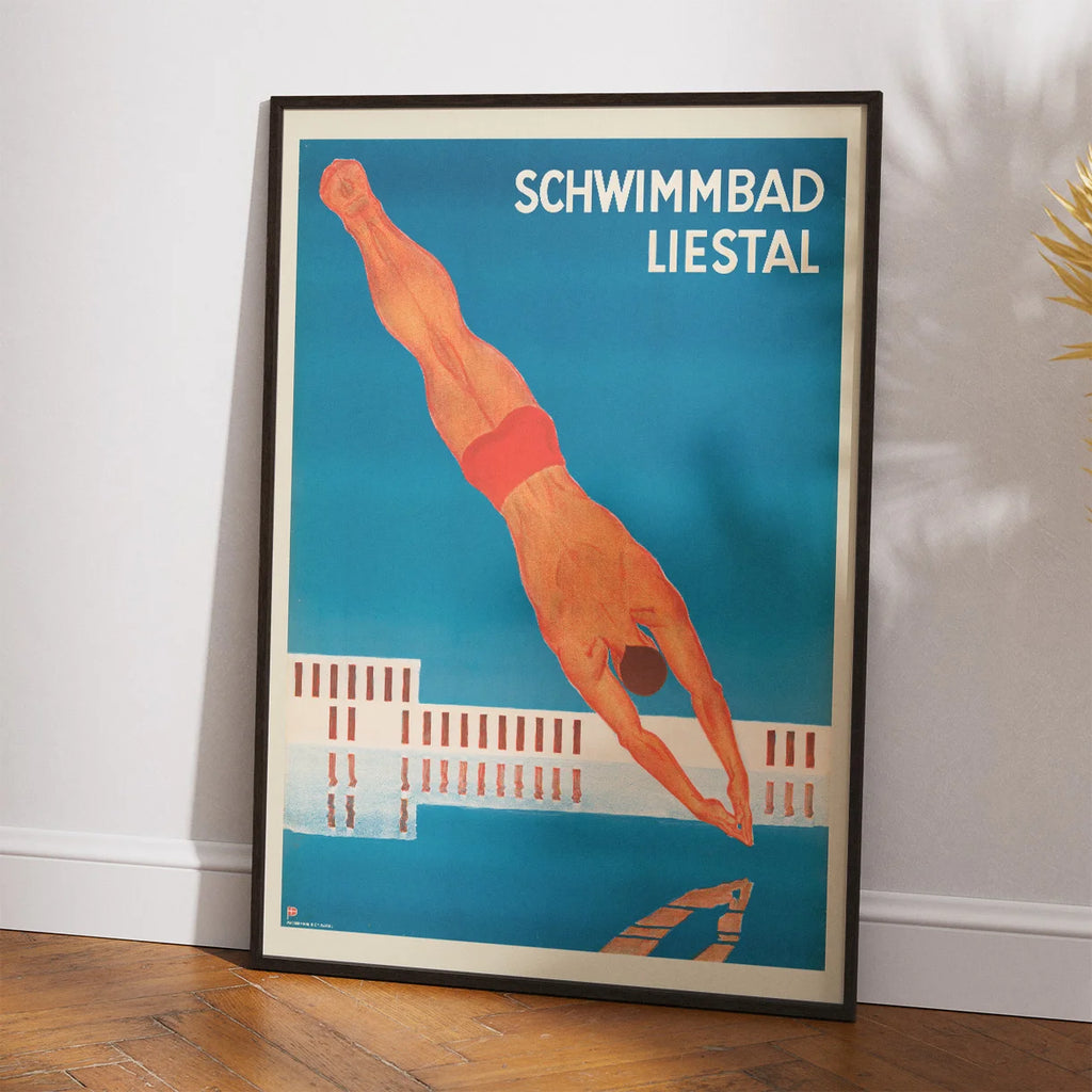 Liestal 1934 - Svømmehal Plakat – billede 2