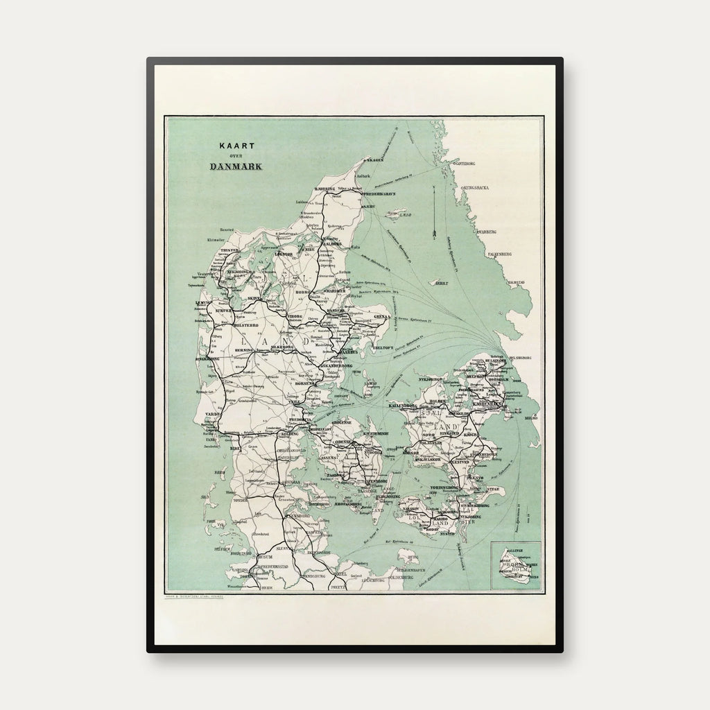 Kaart over Danmark 1876-1884 – billede 1