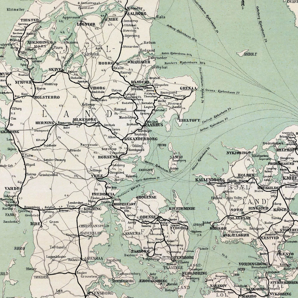 Kaart over Danmark 1876-1884 – billede 4