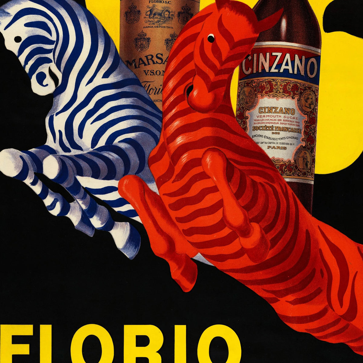 Florio et Cinzano 1930 -  Reklameplakat – billede 4