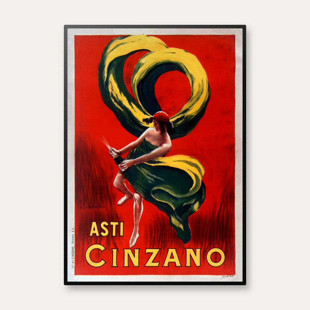 Asti Cinzano II 1916 - Reklameplakat – billede 1