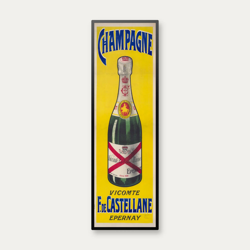 Champagne 1900 - Castellane Plakat - 40×125 cm – billede 1