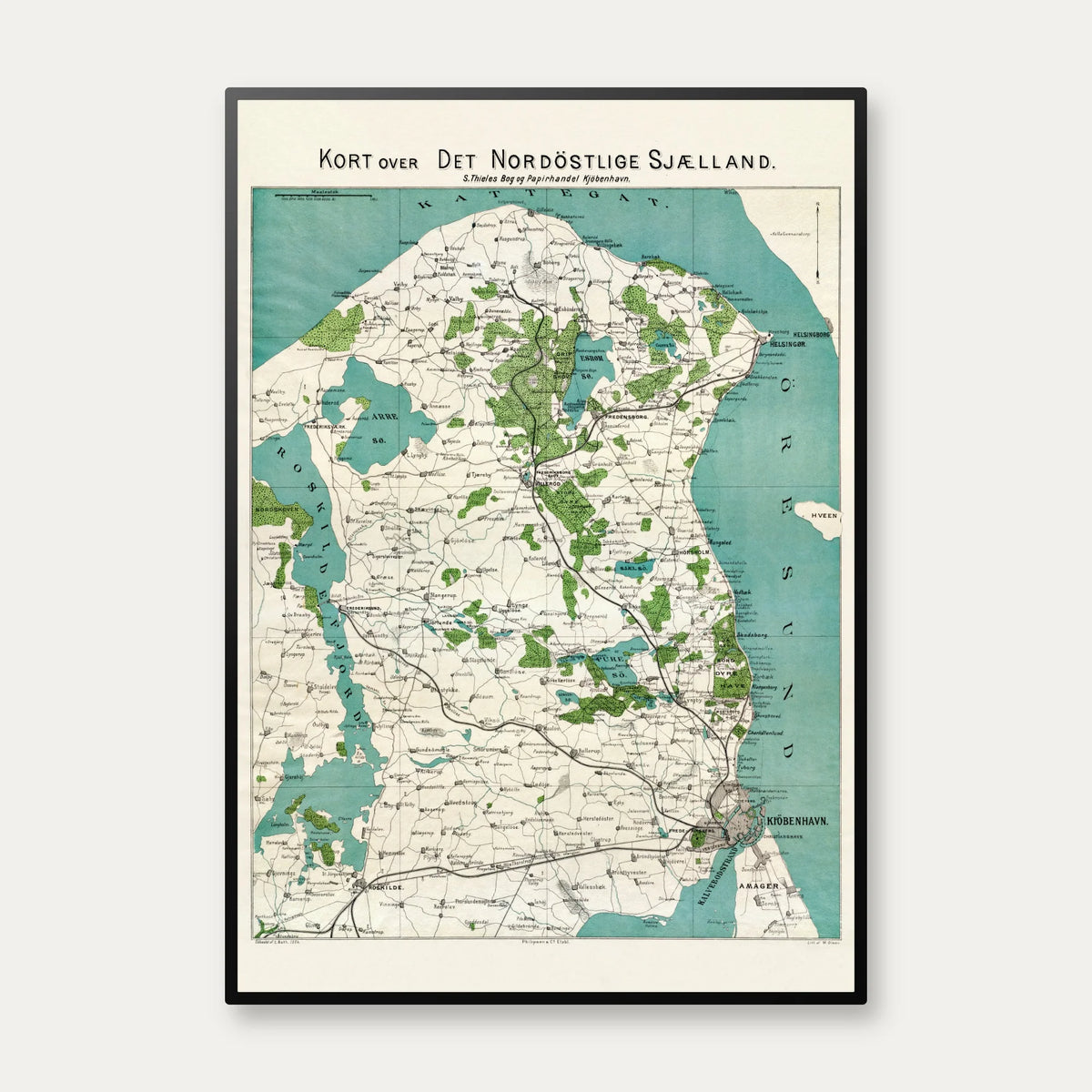 Nordøstlige Sjælland 1884 - Historisk kort – billede 1