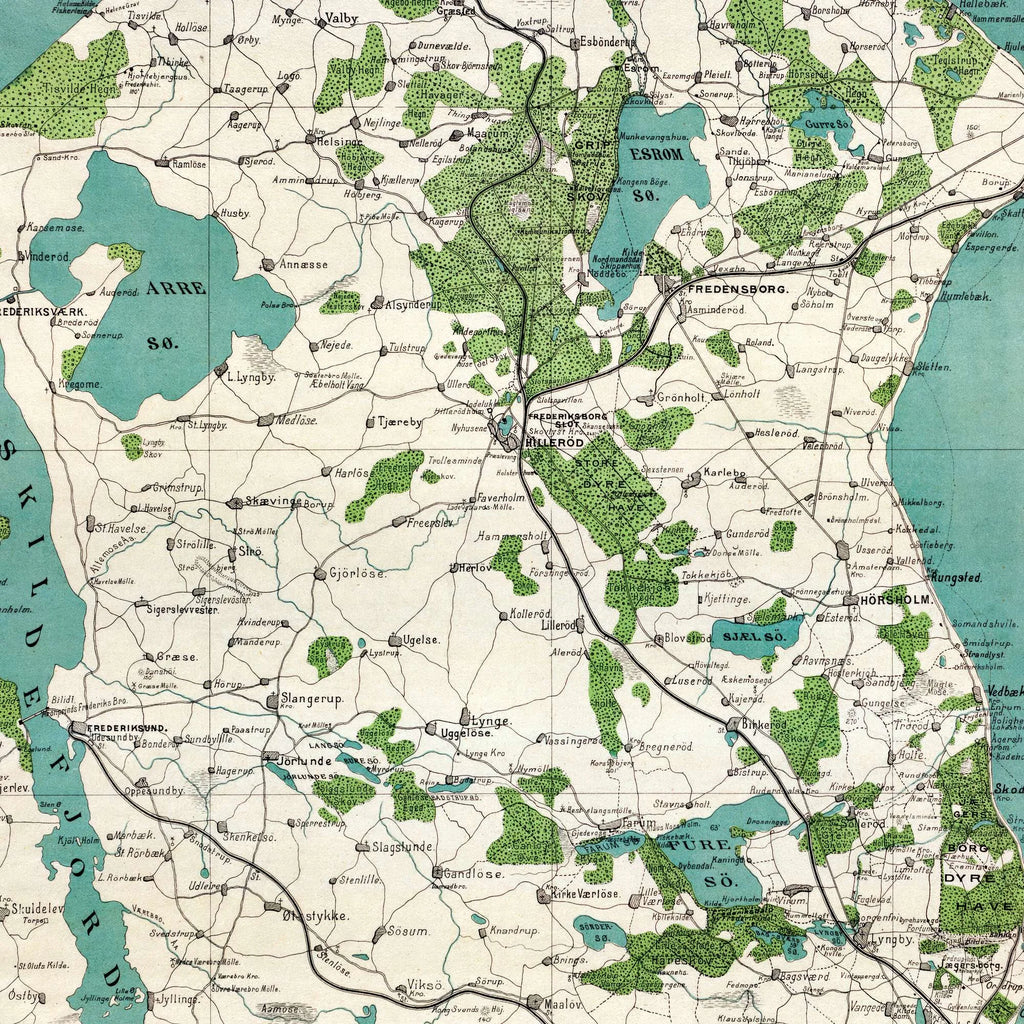 Nordøstlige Sjælland 1884 - Historisk kort – billede 4