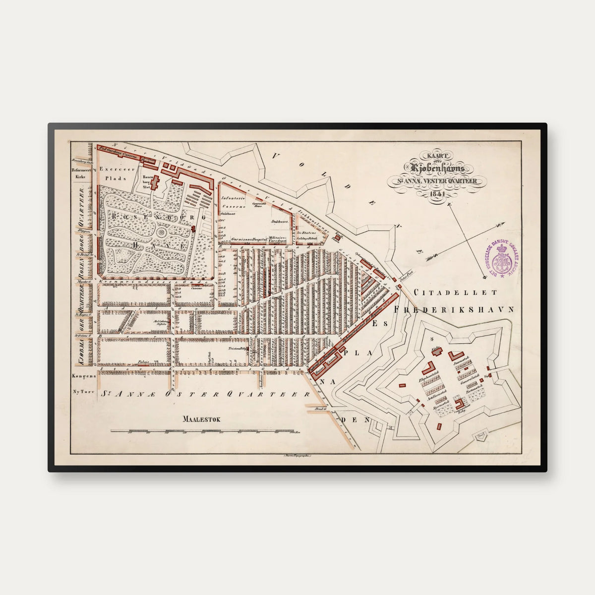 St. Annæ Vester Kvarter 1841 - København – billede 1