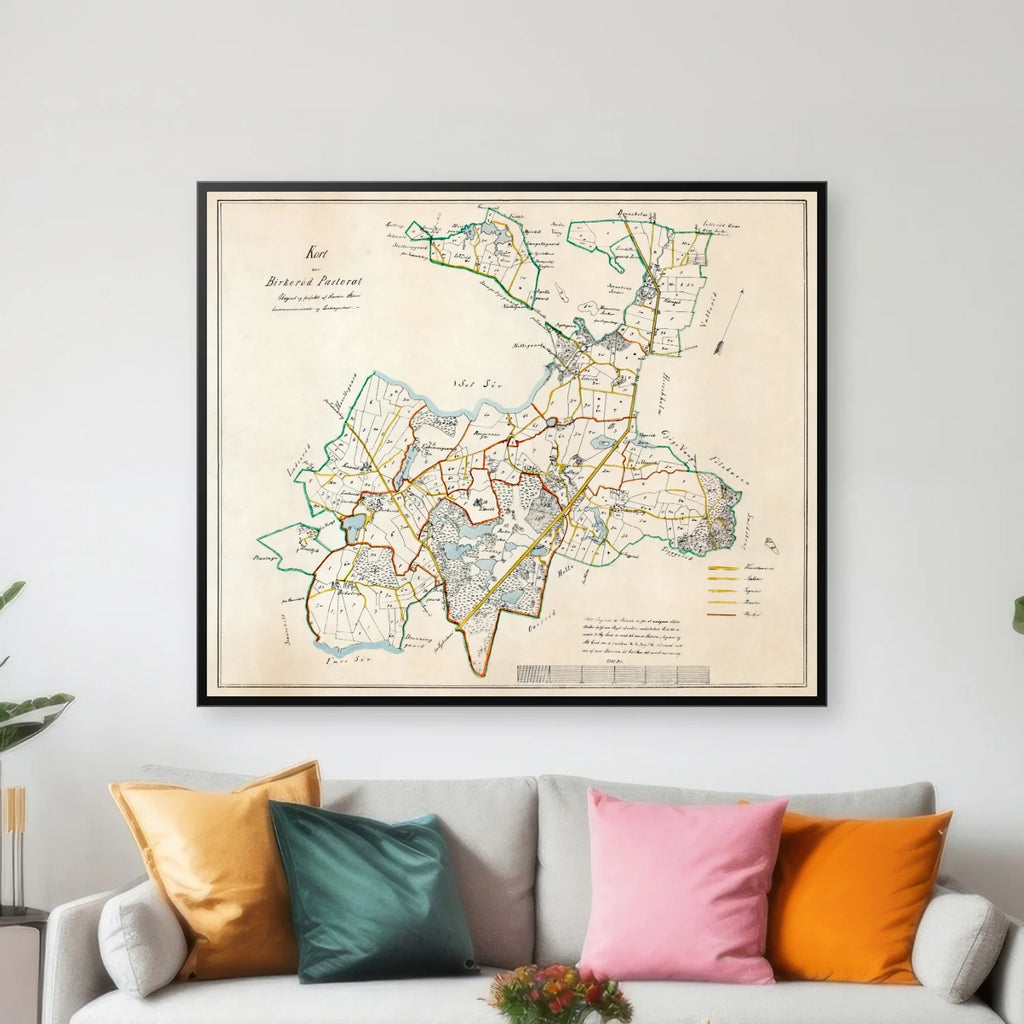 Birkerød Pastorat 1850 - Matrikelkort - 60×50 cm – billede 3