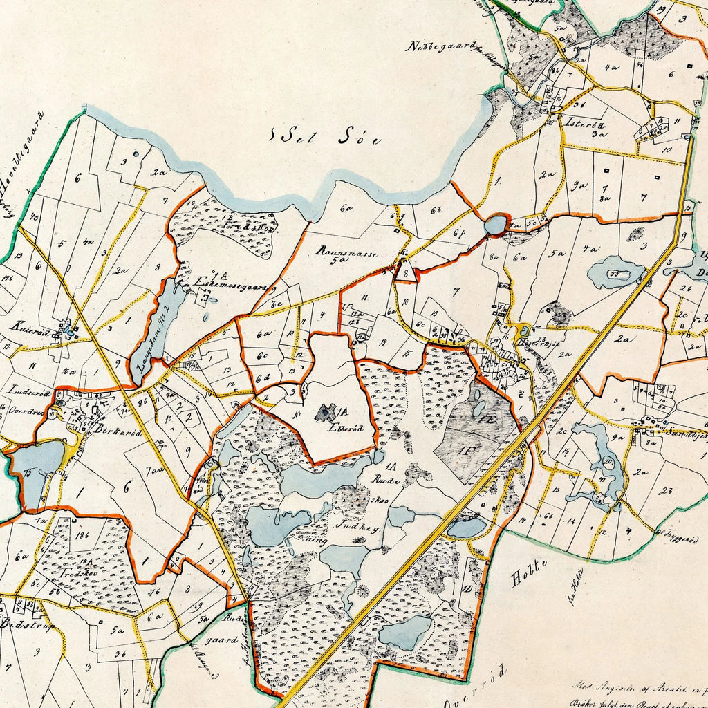 Birkerød Pastorat 1850 - Matrikelkort - 60×50 cm – billede 4