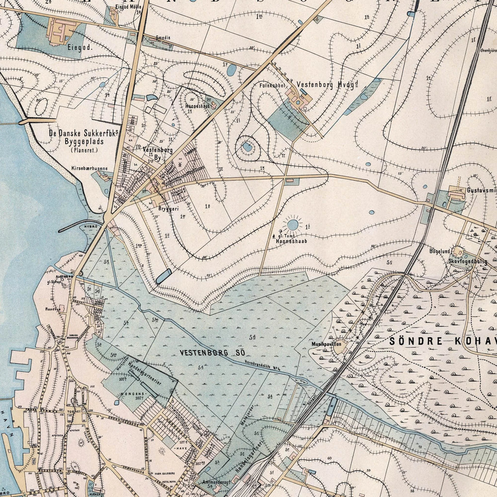 Nykøbing Falster og Omegn 1880-1900 - Matrikelkort - 60×78 cm – billede 4
