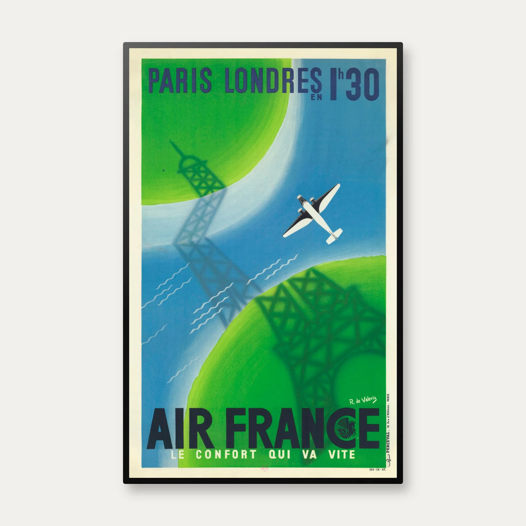 Air France 1936 - Paris-London - 45×70 cm – billede 1