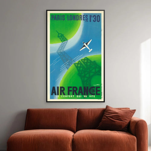 Air France 1936 - Paris-London - 45×70 cm – billede 2