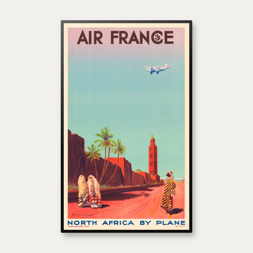 Air France 1933 - Nordafrika - 44×70 cm – billede 1