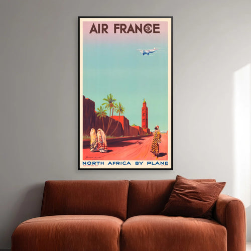 Air France 1933 - Nordafrika - 44×70 cm – billede 2