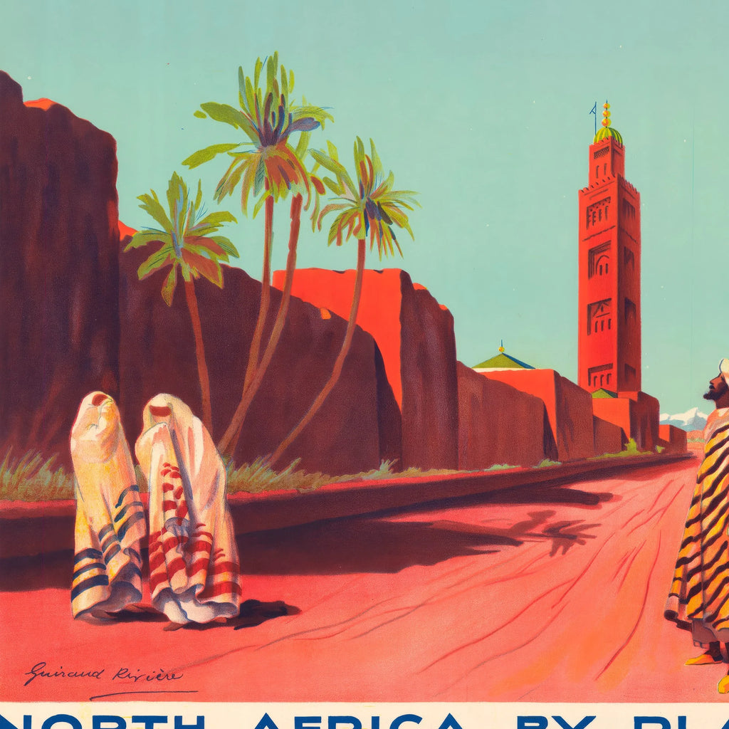 Air France 1933 - Nordafrika - 44×70 cm – billede 4