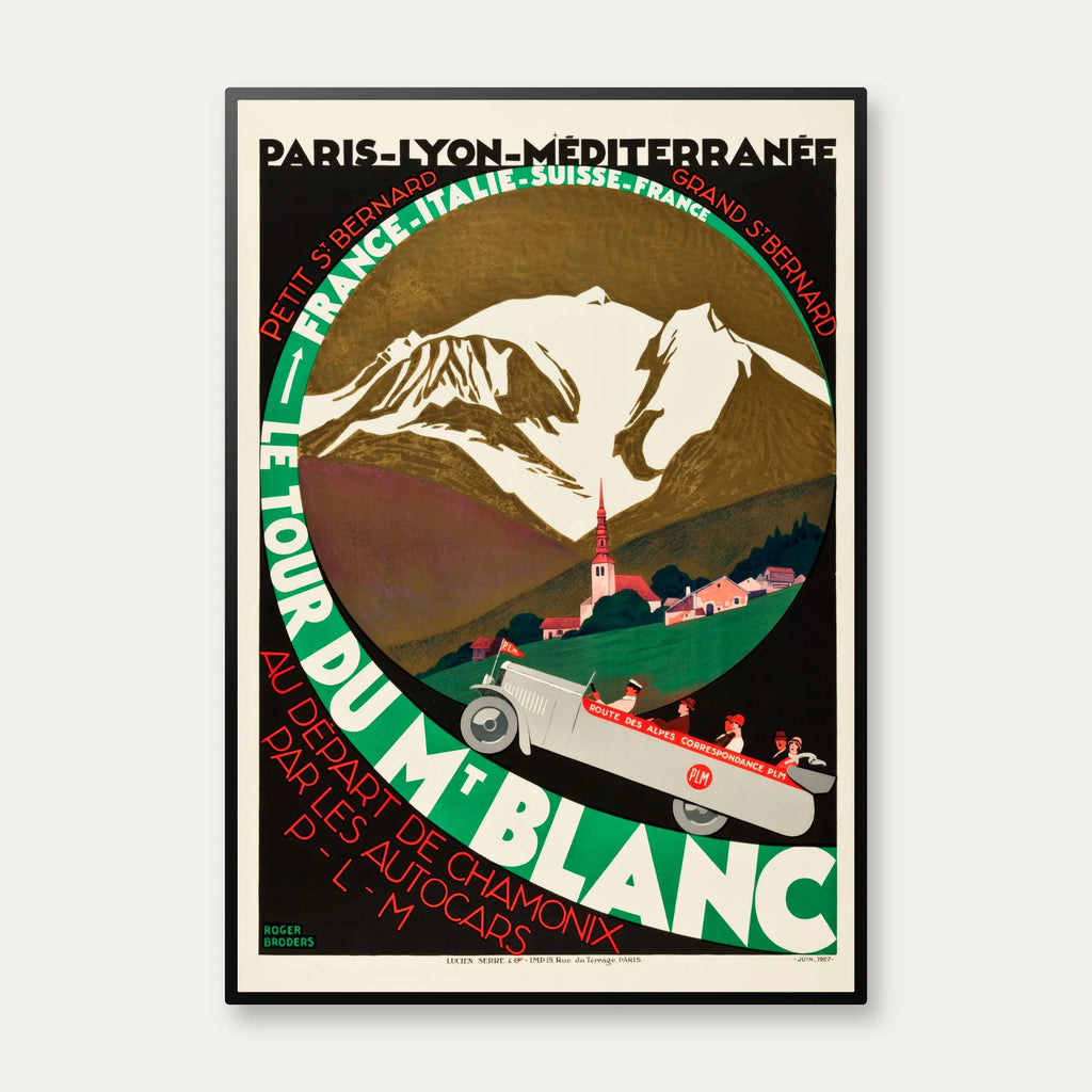 Mont Blanc, Frankrig 1927 - Plakat – billede 1