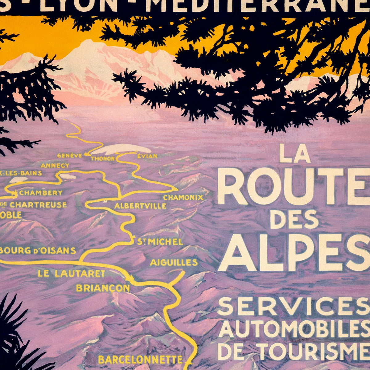 Alperne 1920 - Paris-Lyon - Plakat – billede 4