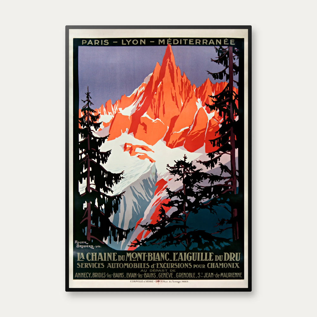 Chamonix, Mont Blanc 1924 - Plakat – billede 1