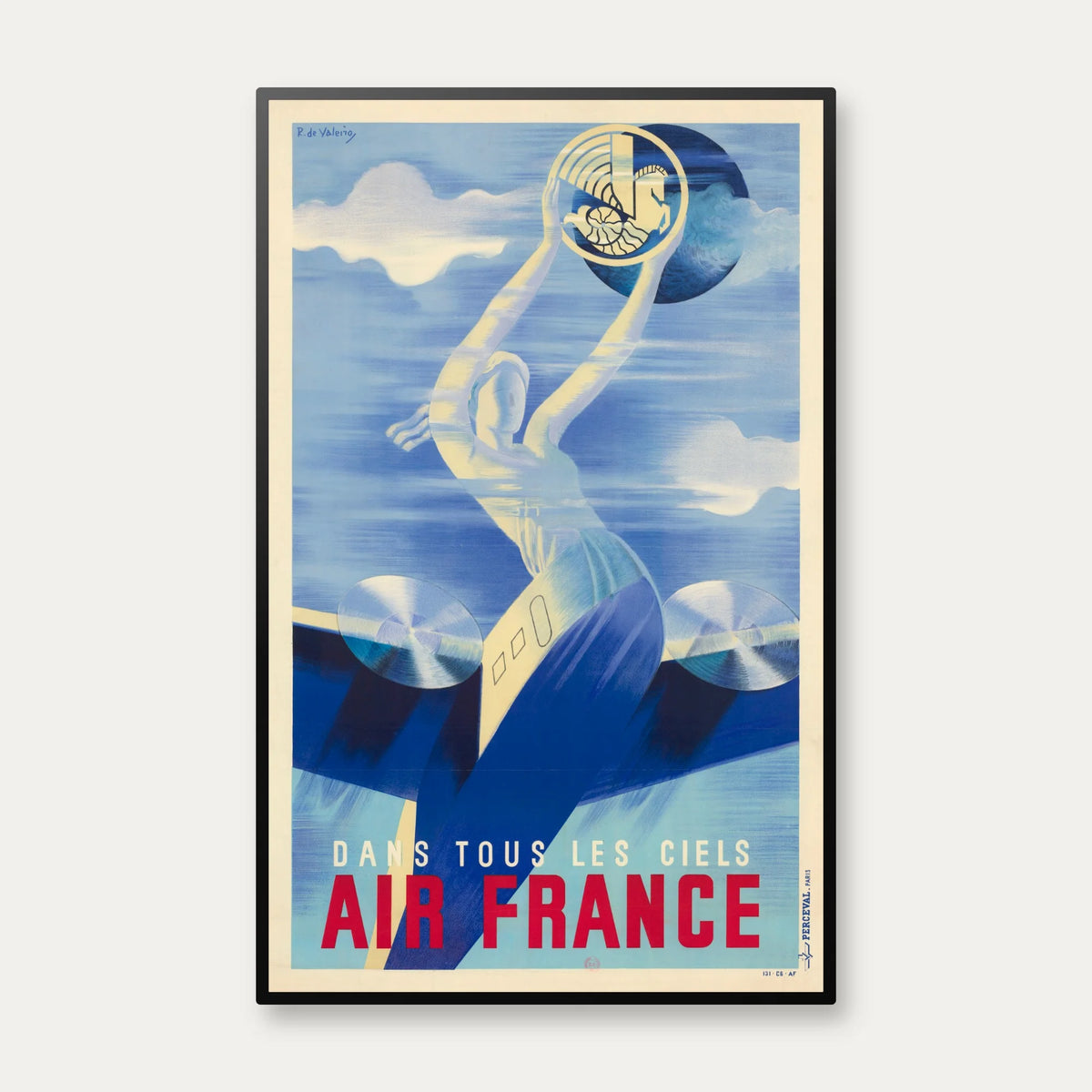 Air France 1936 - Reklameplakat - 45×70 cm – billede 1