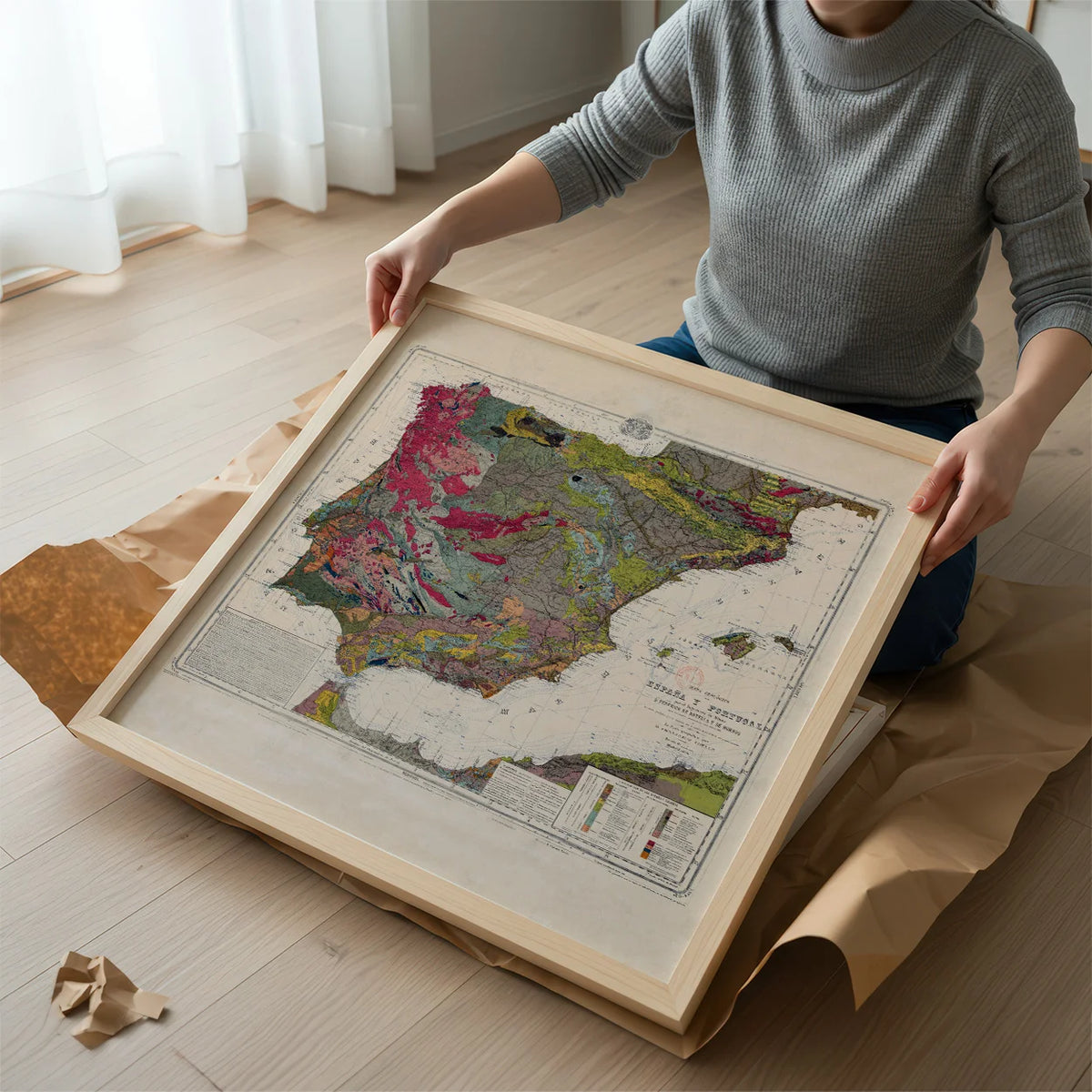 Spanien og Portugal 1879 - Geologisk kort – billede 2