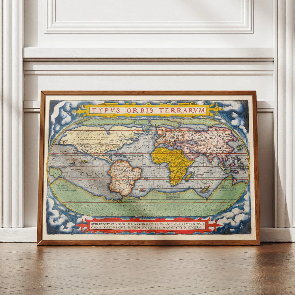 Atlas over Verden 1572 - Ortelius Plakat – billede 2