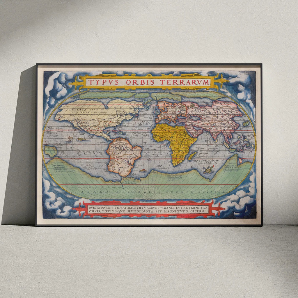 Atlas over Verden 1572 - Ortelius Plakat – billede 3
