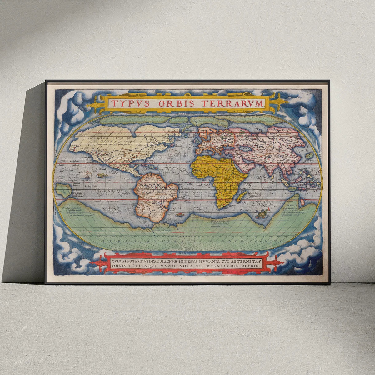 Atlas over Verden 1572 - Ortelius Plakat – billede 3