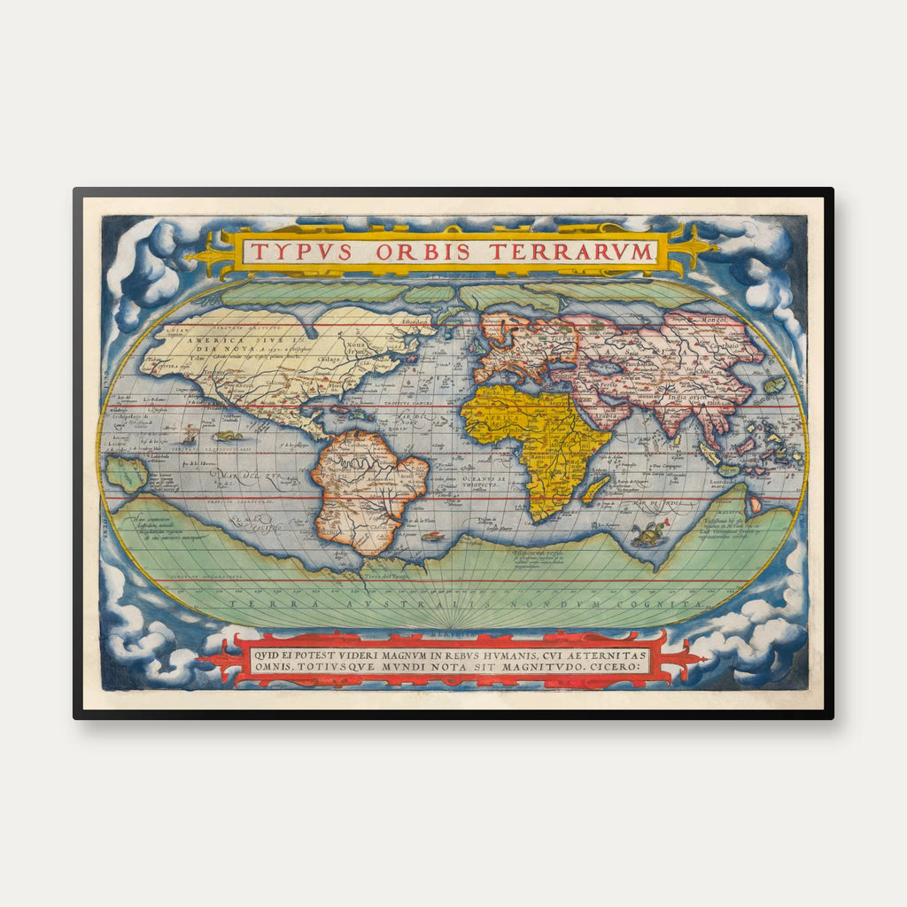 Atlas over Verden 1572 - Ortelius Plakat – billede 1