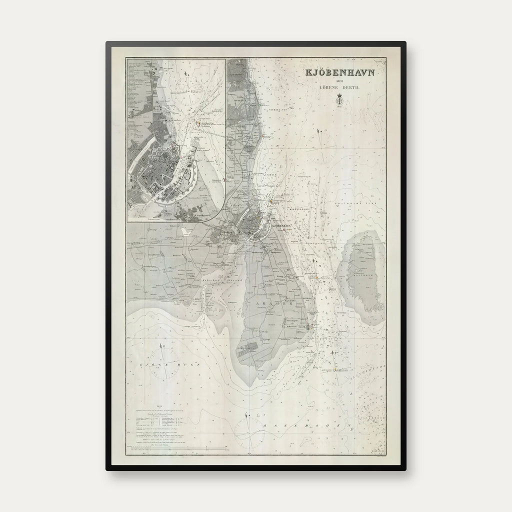 København & sejlrenderne 1882 - Søkort – billede 1