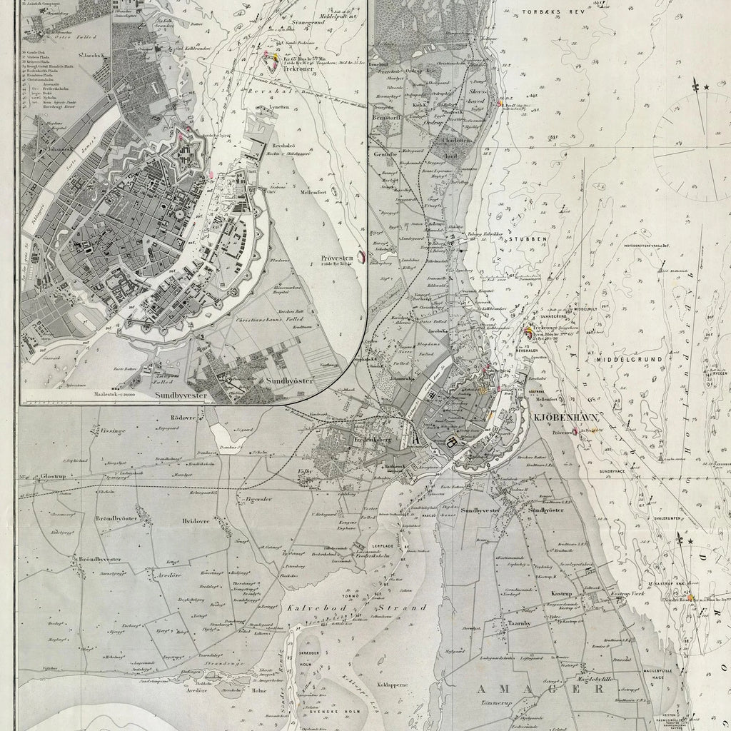 København & sejlrenderne 1882 - Søkort – billede 4