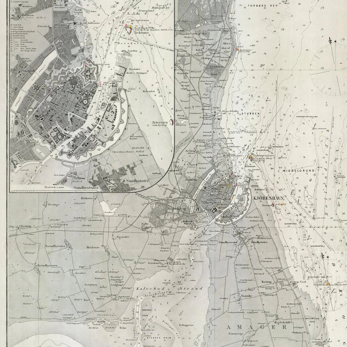 København & sejlrenderne 1882 - Søkort – billede 4