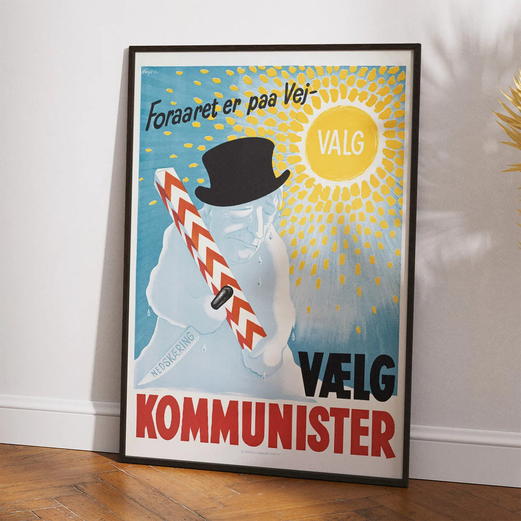 Danske Kommunister 1947 - Politisk valgplakat – billede 2