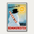 Danske Kommunister 1947 - Politisk valgplakat – billede 1