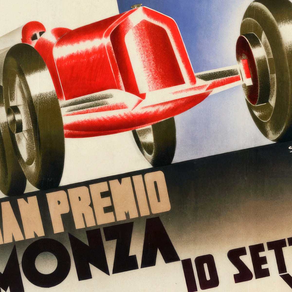 Monza Grand Prix 1933 - Motorsport - Plakat – billede 4