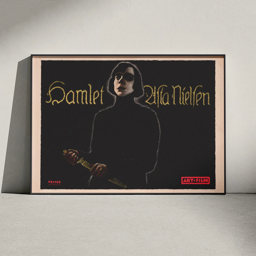 Hamlet 1920 - Asta Nielsen filmplakat – billede 3